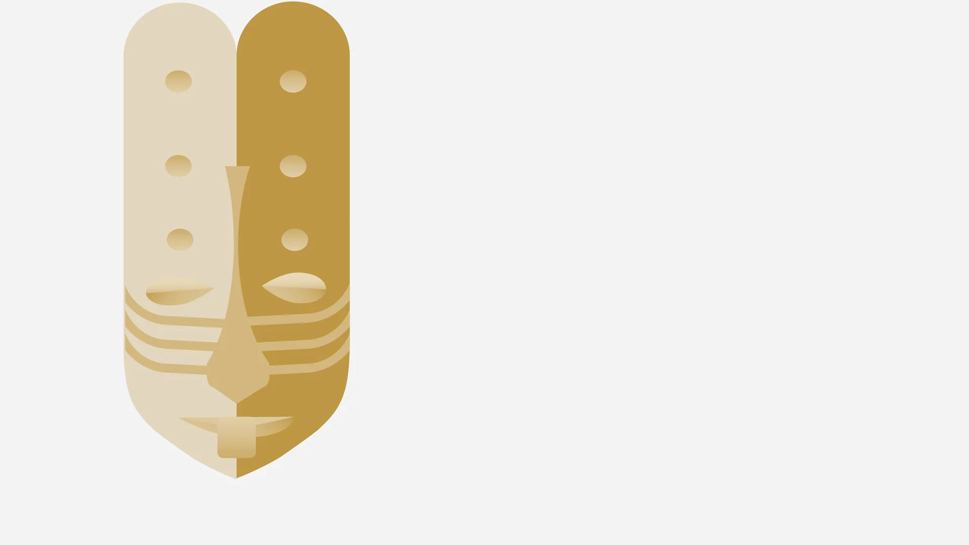 The gold mask motif from Afro Eights’ original artwork